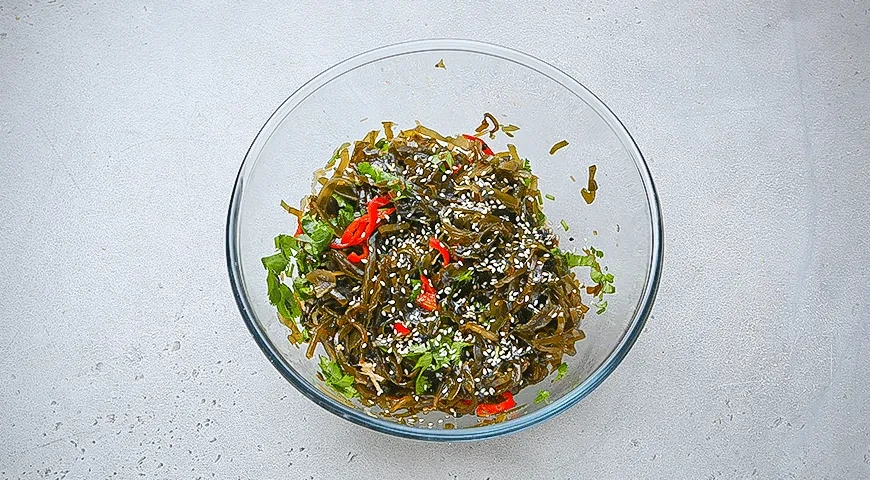 Салат из морской капусты с чили-заправкой: шаг 6