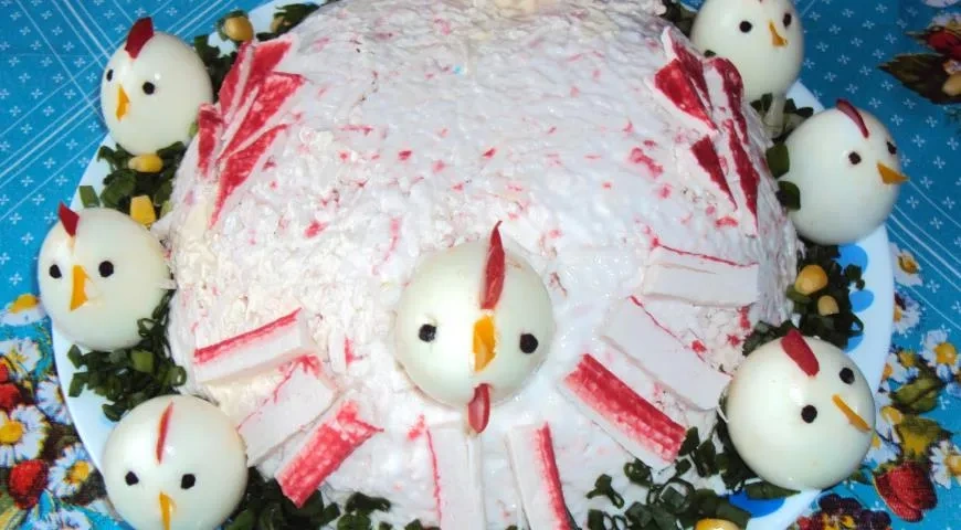 Салат Курочка Ряба: шаг 6