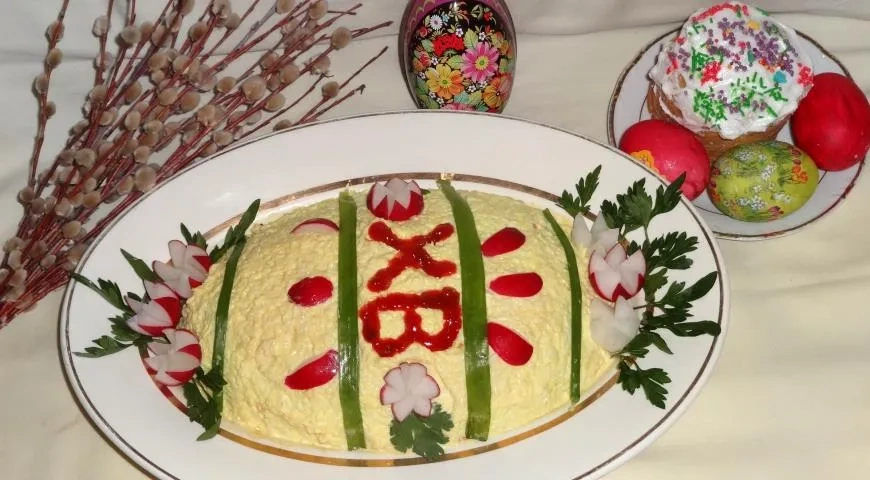 Салат «Пасхальное яйцо»: шаг 6