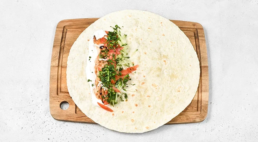 Шаурма в аэрогриле: шаг 6