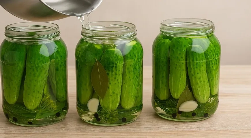 Сладкие маринованные огурцы: шаг 6