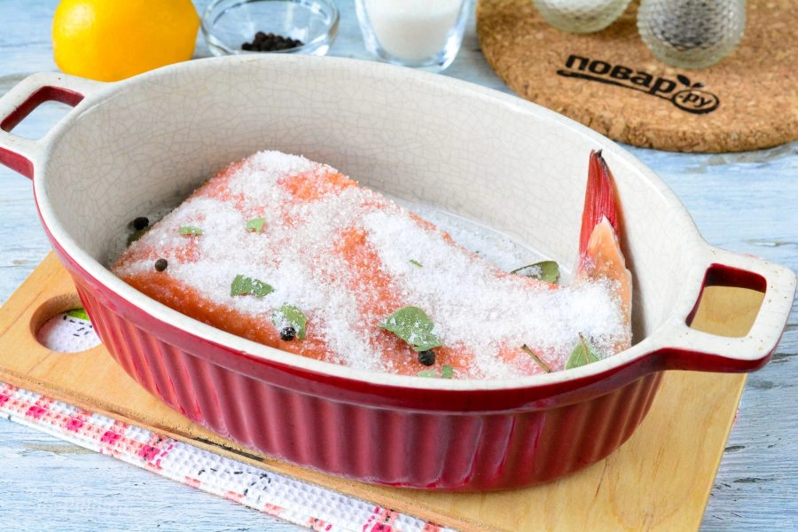 Шаг 6: Соленая красная рыба