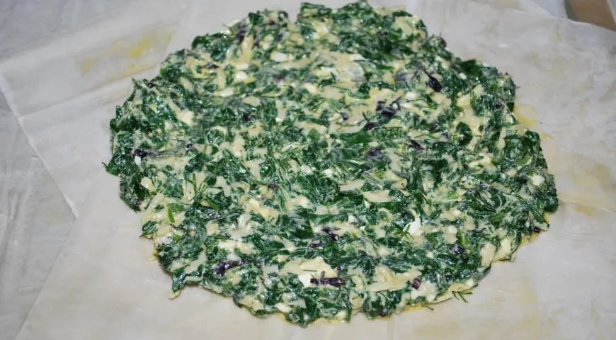 Спанакопита (греческий пирог со шпинатом): шаг 6