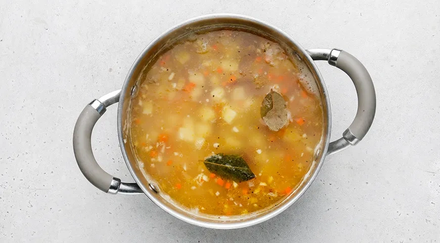 Сырный суп с охотничьими колбасками: шаг 6