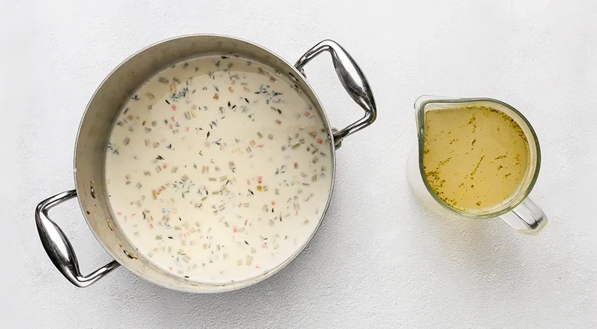 Сырный суп с ветчиной и беконом: шаг 6