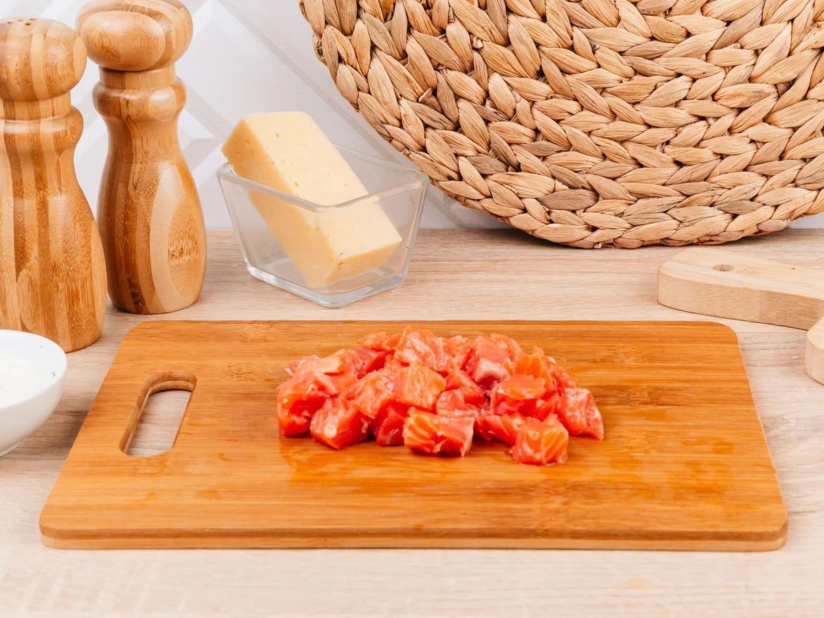 Шаг 6: «Цезарь» с лососем