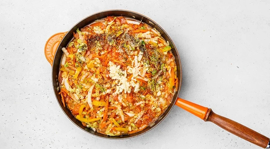 Тушеная пекинская капуста: шаг 6