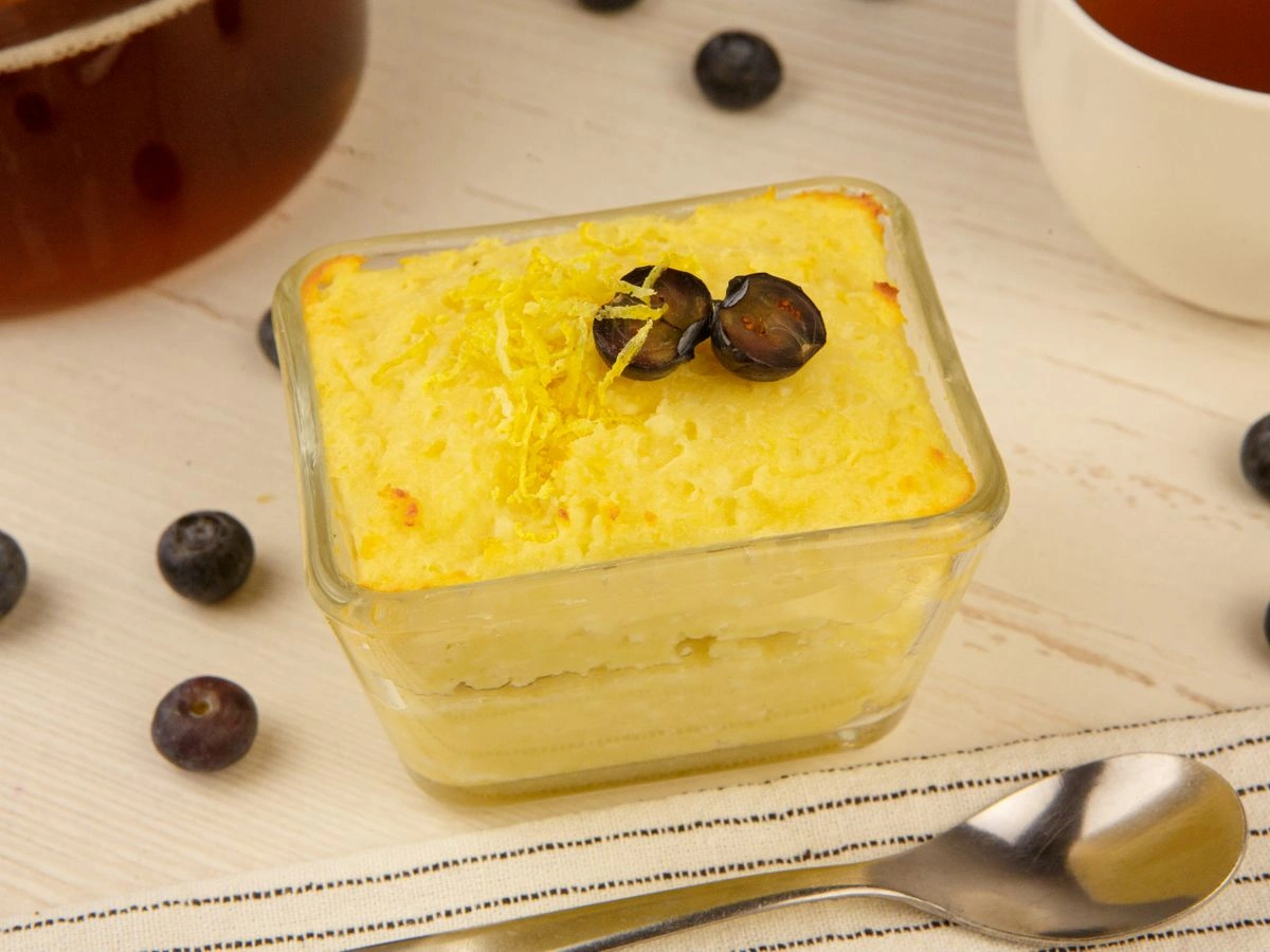 Шаг 6: Творожная запеканка с голубикой