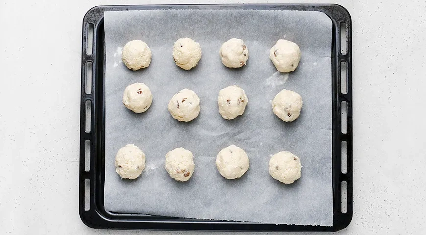 Творожное печенье с изюмом: шаг 6