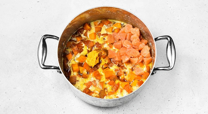 Тыквенное варенье с апельсином и курагой: шаг 6