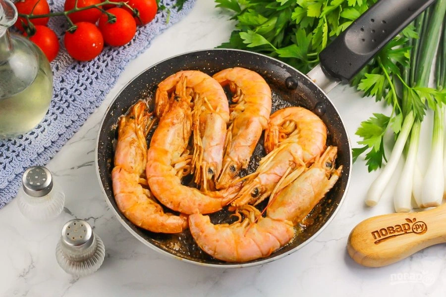 Шаг 6: Тыквенный суп с креветками