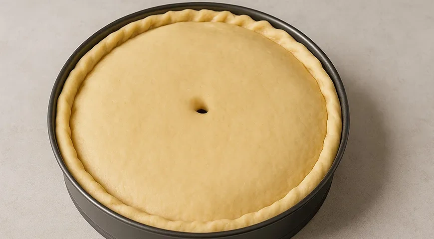 Вишневый пирог на дрожжевом тесте: шаг 6