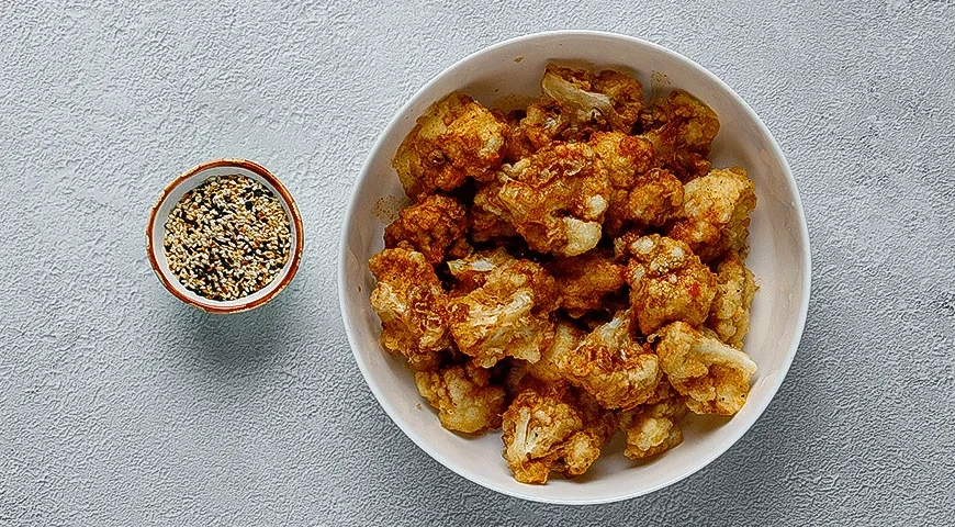 Жареная цветная капуста в соусе по-корейски: шаг 6