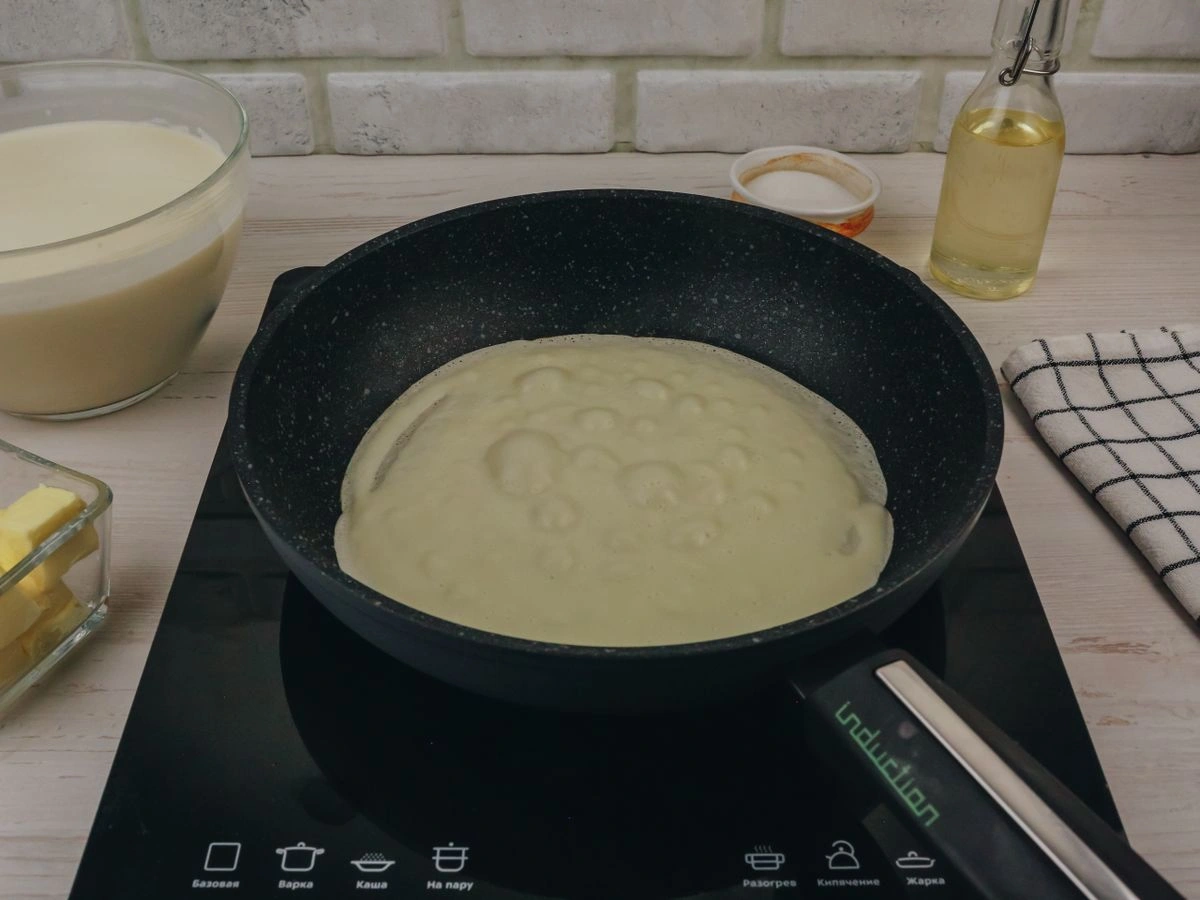 Шаг 7: Блинчики с сыром и яйцом