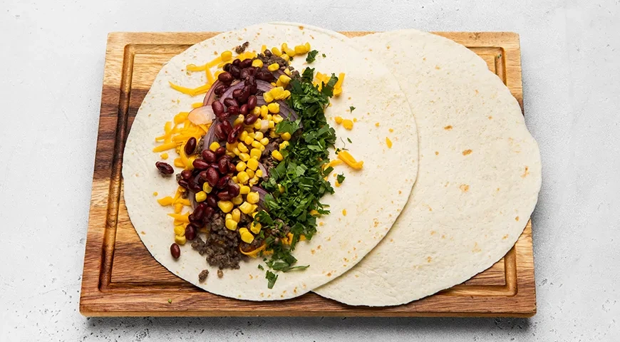 Буррито с мясным фаршем: шаг 7