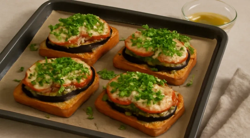 Бутерброды с баклажаном: шаг 7