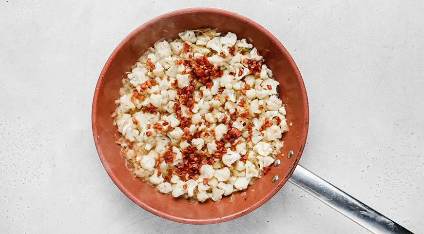 Цветная капуста с яйцом и сыром на сковороде: шаг 7