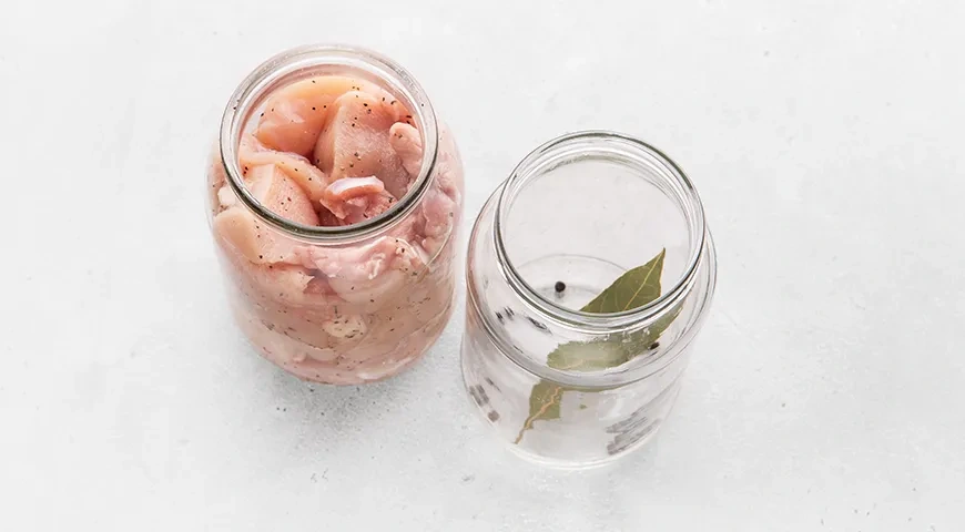 Домашняя тушенка из курицы (в духовке): шаг 7