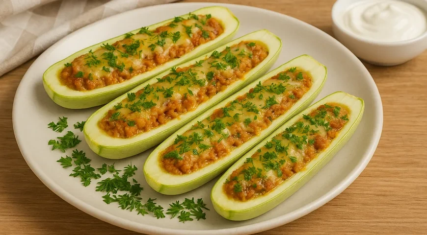 Фаршированные кабачки в аэрогриле: шаг 7