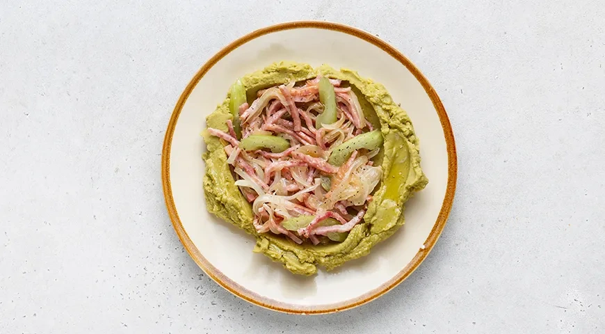 Гороховое пюре с колбасой: шаг 7