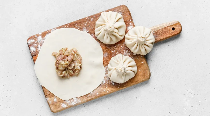 Хинкали с курицей: шаг 7