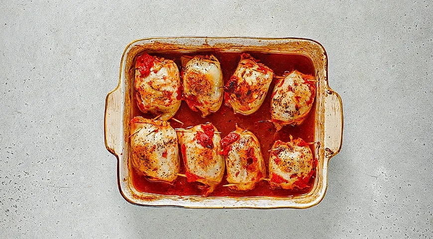 Кальмары, фаршированные булгуром: шаг 7