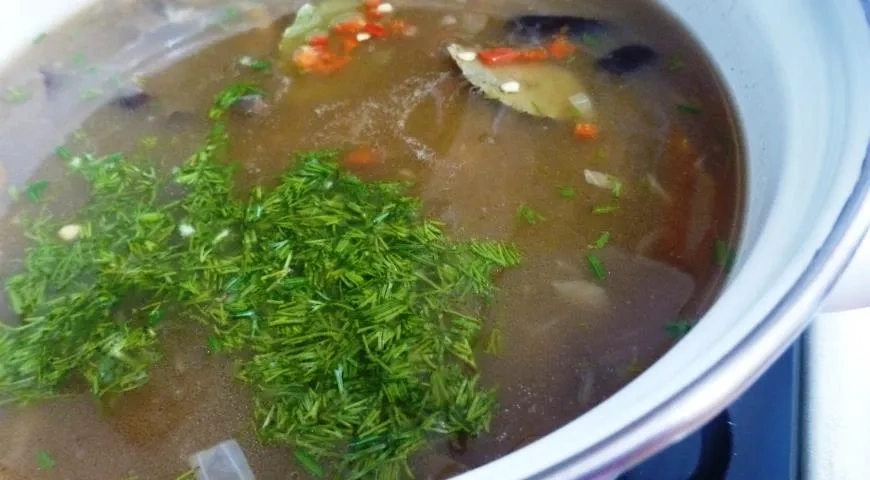 Калья из лесных грибов: шаг 7