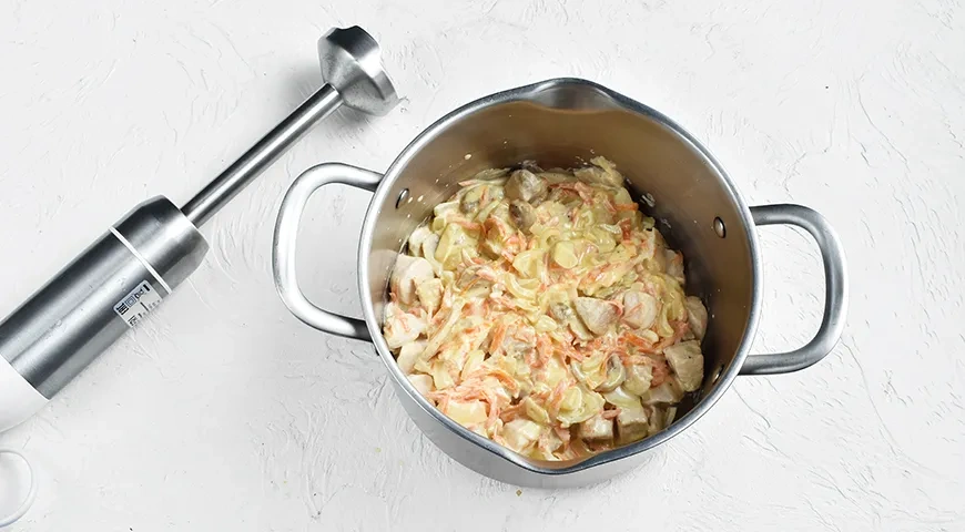 Куриный паштет с грибами: шаг 7