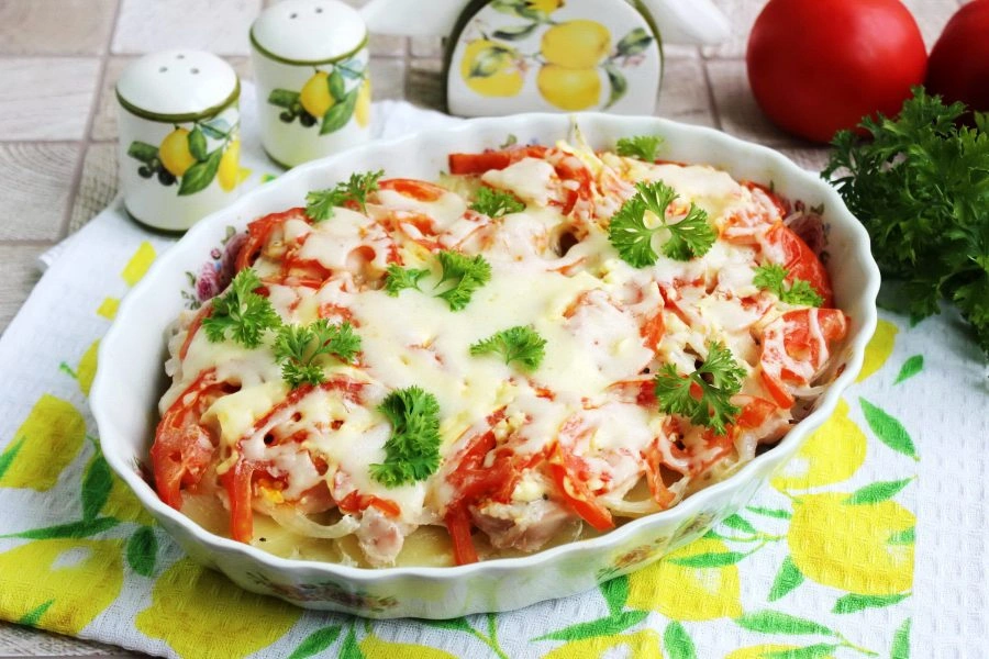 Шаг 7: Курица пофранцузски с картошкой