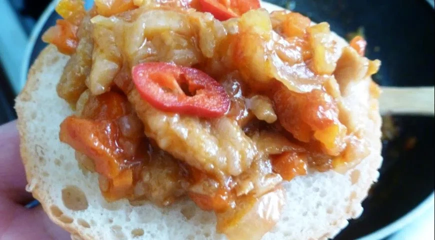 Лампредотто с зеленым сальса-верде или флорентийский бутерброд: шаг 7