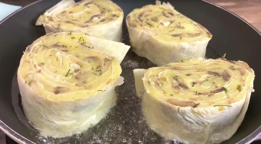 Лаваш с картошкой и грибами (постный рецепт на каждый день): шаг 7