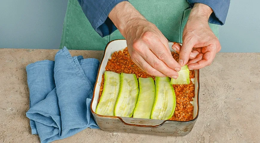 Мусака из кабачков с фаршем: шаг 7