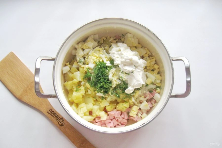 Шаг 7: Окрошка на сыворотке