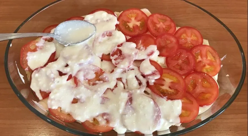 Овощная запеканка с творогом: шаг 7