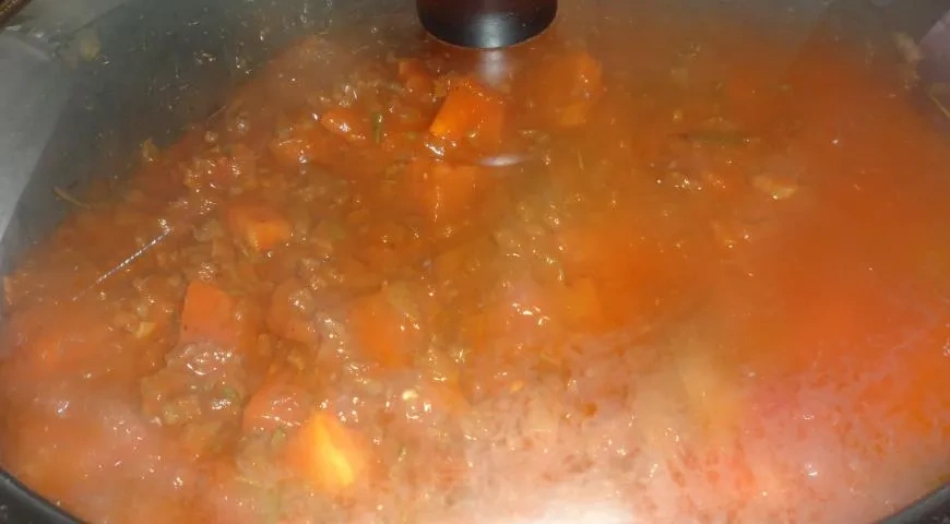 Паста болоньезе с томатной пастой: шаг 7