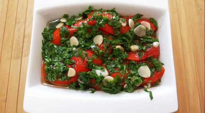 Печеный болгарский перец в ароматной заливке: шаг 7