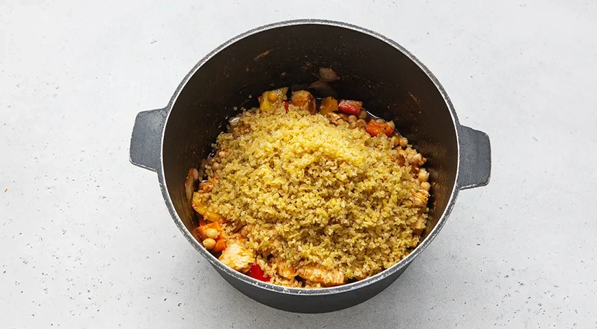 Плов из булгура с курицей: шаг 7