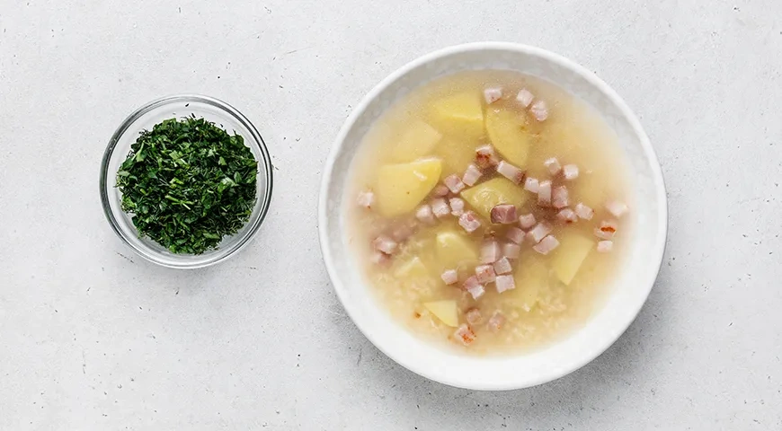 Полевой суп с пшеном: шаг 7