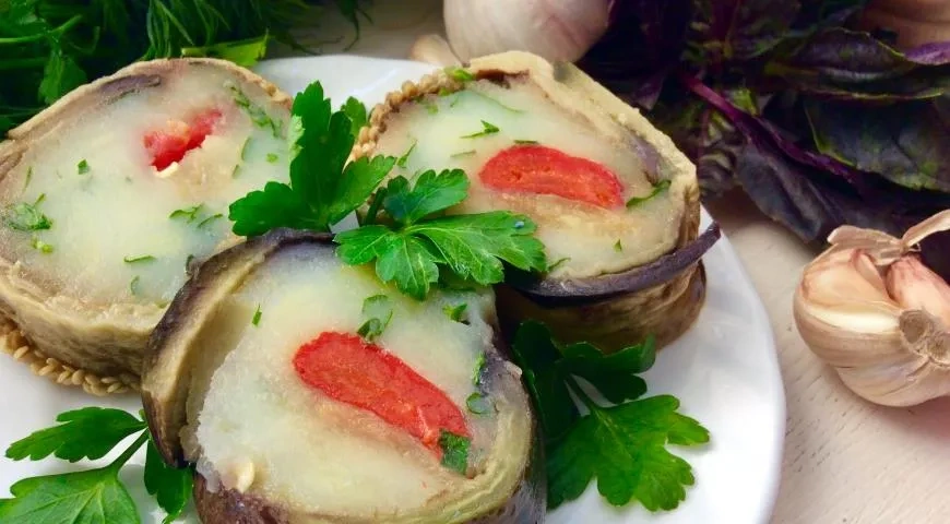 Постный рулет из баклажанов: шаг 7