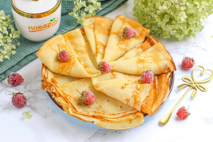 Шаг 7: Простые блины на молоке