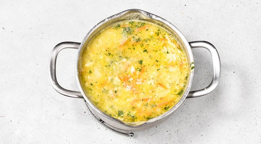 Пшенный суп с яичной паутинкой: шаг 7