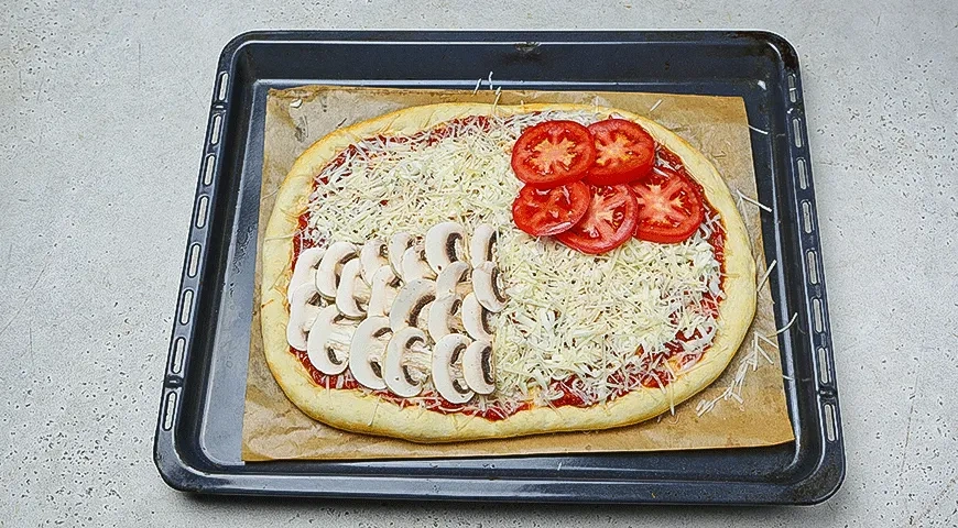 Римская пицца «4 сезона»: шаг 7