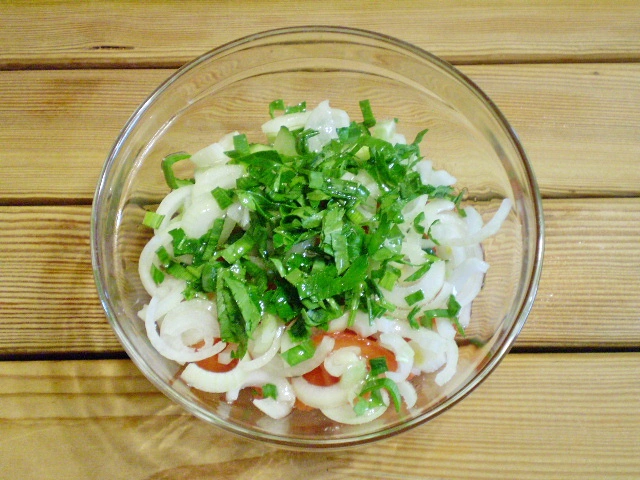 Шаг 7: Салат к шашлыку