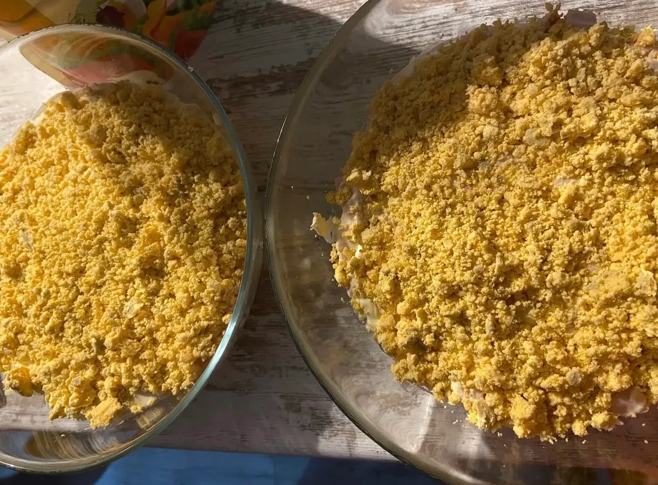 Салат «Невеста» с куриной грудкой: шаг 7