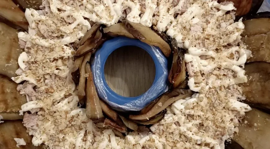 Салат с курочкой и баклажаном-гриль: шаг 7