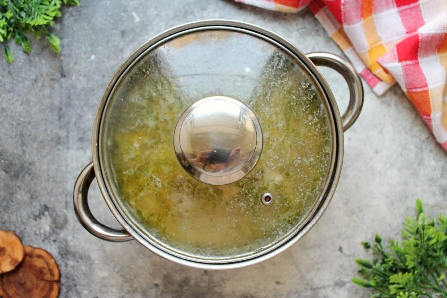 Шаг 7: Щис к и слой капустой и мясом