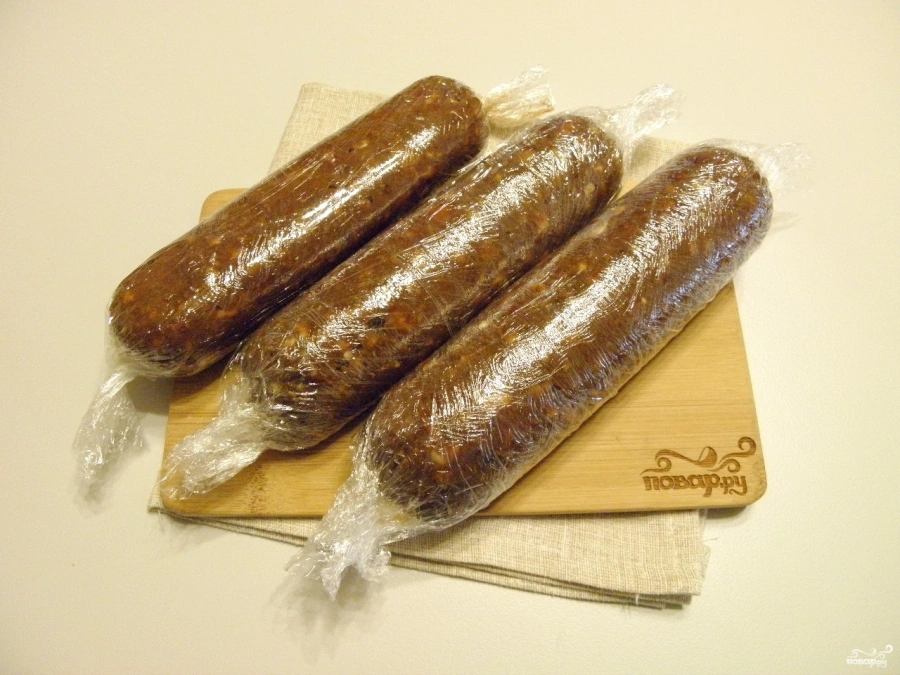 Шаг 7: Шоколад ная колбаса из печенья