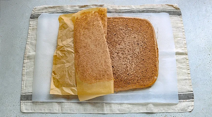 Шоколадное полено с фундуком: шаг 7