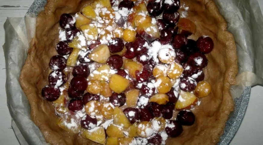 Сметанный пирог с фруктами: шаг 7