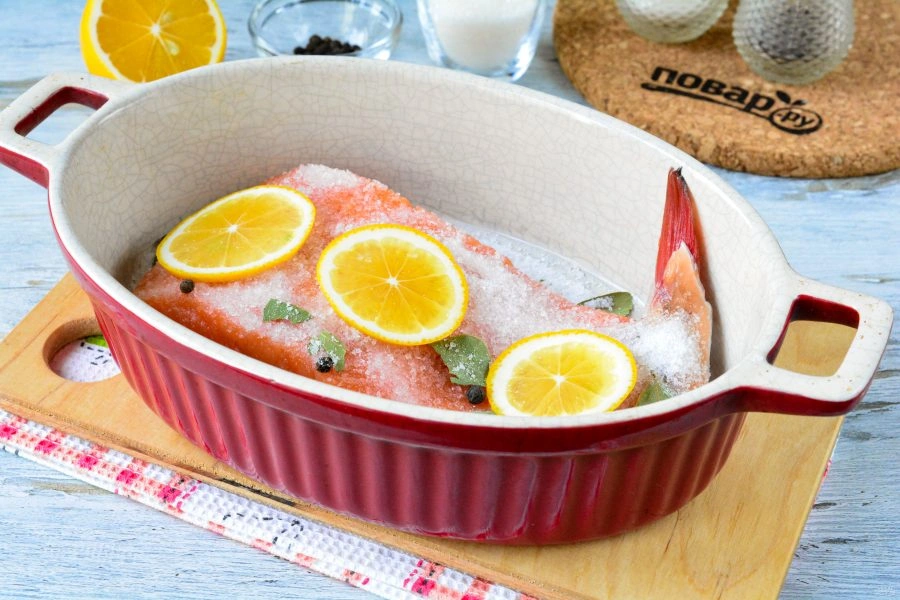 Шаг 7: Соленая красная рыба